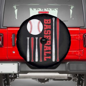 Patriotic Baseball American Flag Spare Tire Cover Sports Lover Gift TS12 Black Print Your Wear
