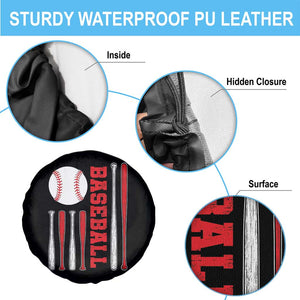 Patriotic Baseball American Flag Spare Tire Cover Sports Lover Gift TS12 Print Your Wear