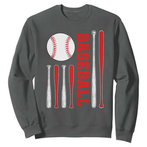 Patriotic Baseball American Flag Sweatshirt Sports Lover Gift TS12 Dark Heather Print Your Wear