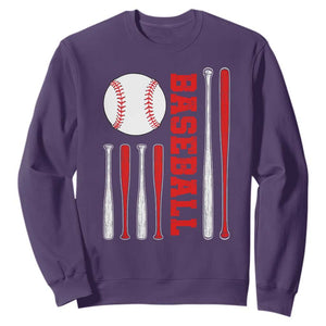 Patriotic Baseball American Flag Sweatshirt Sports Lover Gift TS12 Purple Print Your Wear