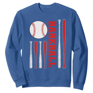 Patriotic Baseball American Flag Sweatshirt Sports Lover Gift TS12 Royal Blue Print Your Wear