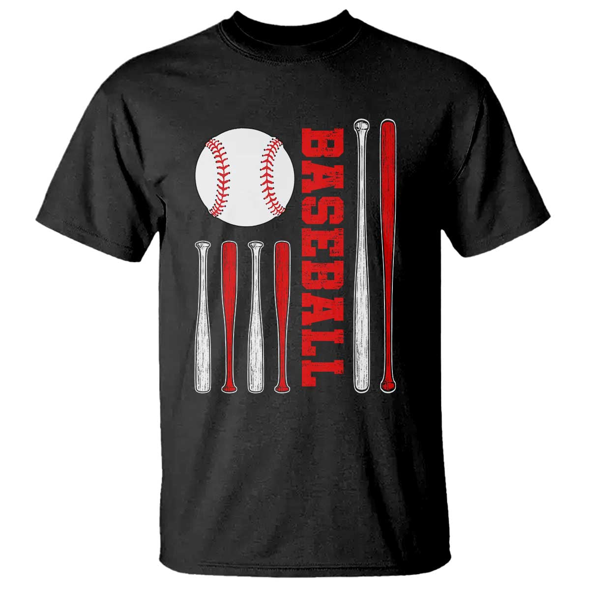 Patriotic Baseball American Flag T Shirt Sports Lover Gift TS12 Black Print Your Wear