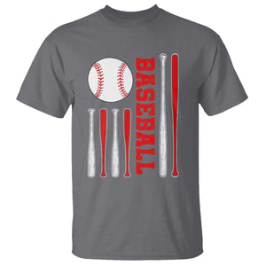 Patriotic Baseball American Flag T Shirt Sports Lover Gift TS12 Charcoal Print Your Wear