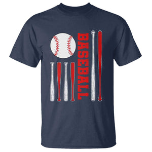 Patriotic Baseball American Flag T Shirt Sports Lover Gift TS12 Navy Print Your Wear