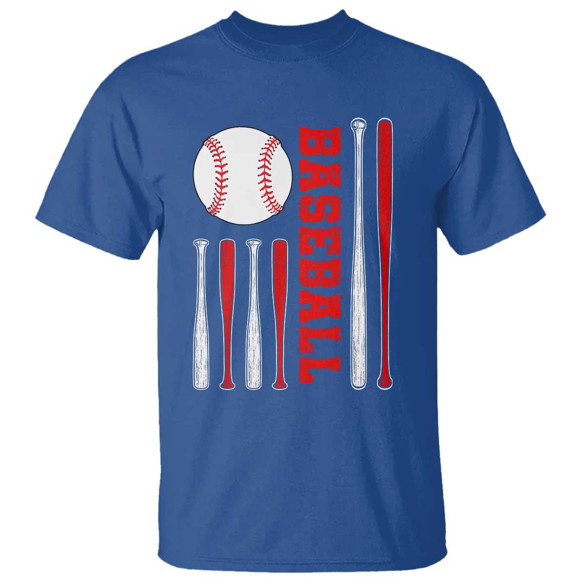 Patriotic Baseball American Flag T Shirt Sports Lover Gift TS12 Royal Blue Print Your Wear