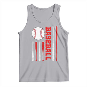 Patriotic Baseball American Flag Tank Top Sports Lover Gift TS12 Athletic Heather Print Your Wear