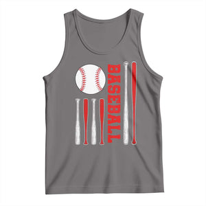 Patriotic Baseball American Flag Tank Top Sports Lover Gift TS12 Deep Heather Print Your Wear