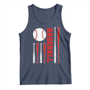 Patriotic Baseball American Flag Tank Top Sports Lover Gift TS12 Navy Print Your Wear
