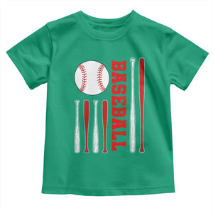 Patriotic Baseball American Flag Toddler T Shirt Sports Lover Gift TS12 Irish Green Print Your Wear
