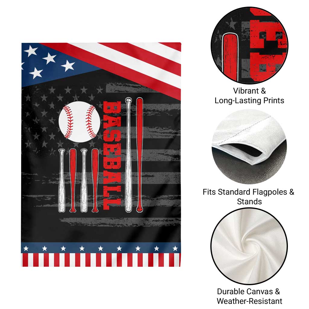 Patriotic Baseball American Flag Garden Flag Sports Lover Gift TS12 Print Your Wear