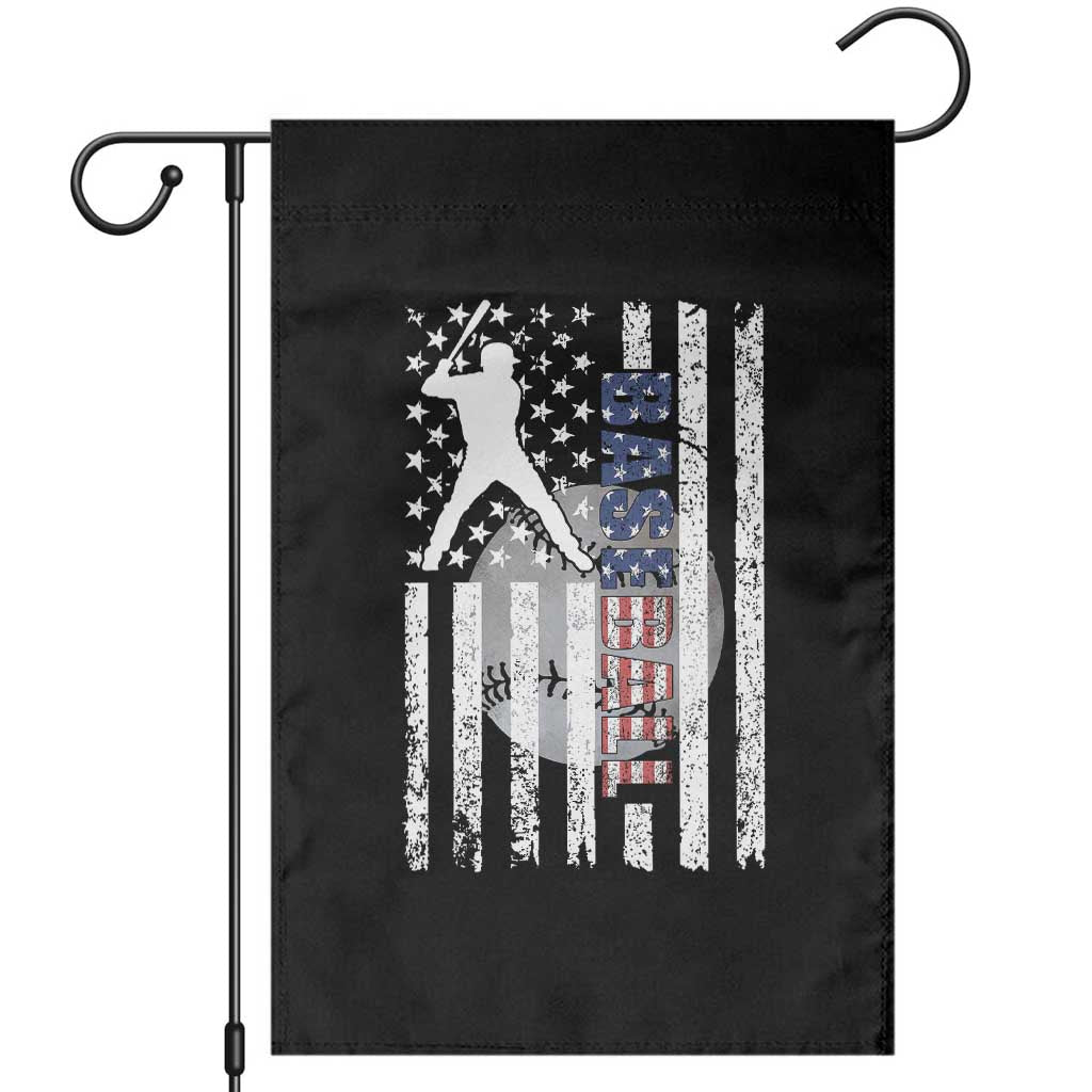 Patriotic Baseball Lover Garden Flag USA American Flag Gift TS12 Black Print Your Wear