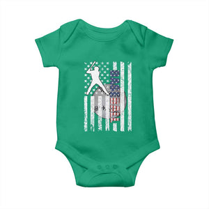Patriotic Baseball Lover Baby Onesie USA American Flag Gift TS12 Irish Green Print Your Wear