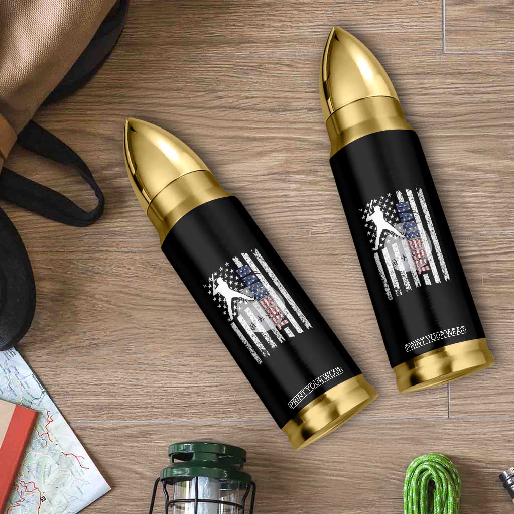 Patriotic Baseball Lover Bullet Tumbler USA American Flag Gift TS12 Print Your Wear