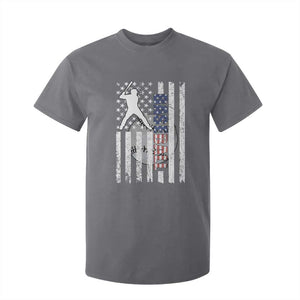 Patriotic Baseball Lover T Shirt For Kid USA American Flag Gift TS12 Charcoal Print Your Wear