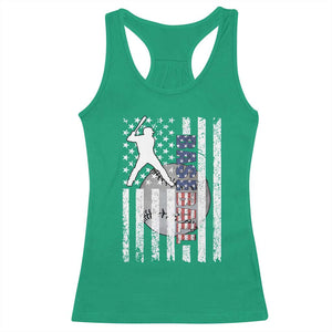 Patriotic Baseball Lover Racerback Tank Top USA American Flag Gift TS12 Irish Green Print Your Wear