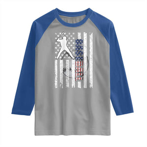 Patriotic Baseball Lover Raglan Shirt USA American Flag Gift TS12 Sport Gray Royal Print Your Wear
