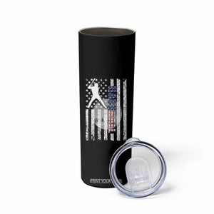 Patriotic Baseball Lover Skinny Tumbler USA American Flag Gift TS12 Print Your Wear