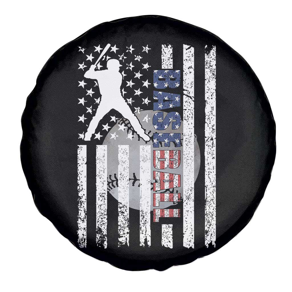 Patriotic Baseball Lover Spare Tire Cover USA American Flag Gift TS12 Print Your Wear