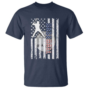 Patriotic Baseball Lover T Shirt USA American Flag Gift TS12 Navy Print Your Wear