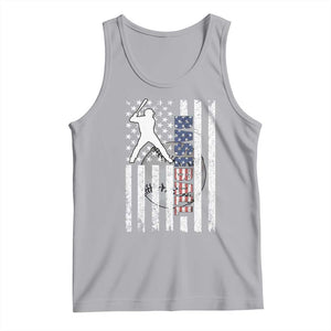 Patriotic Baseball Lover Tank Top USA American Flag Gift TS12 Athletic Heather Print Your Wear