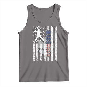 Patriotic Baseball Lover Tank Top USA American Flag Gift TS12 Deep Heather Print Your Wear