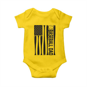 Baseball Dad Patriotic Baby Onesie USA American Flag Gift TS12 Daisy Print Your Wear