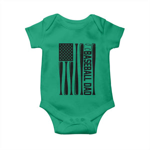 Baseball Dad Patriotic Baby Onesie USA American Flag Gift TS12 Irish Green Print Your Wear