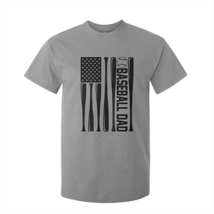 Baseball Dad Patriotic T Shirt For Kid USA American Flag Gift TS12 Sport Gray Print Your Wear