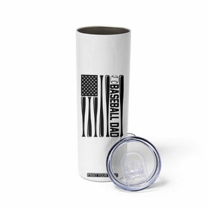 Baseball Dad Patriotic Skinny Tumbler USA American Flag Gift TS12 Print Your Wear