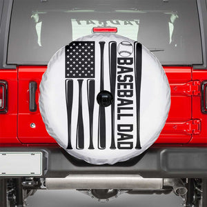 Baseball Dad Patriotic Spare Tire Cover USA American Flag Gift TS12 White Print Your Wear