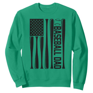 Baseball Dad Patriotic Sweatshirt USA American Flag Gift TS12 Irish Green Print Your Wear