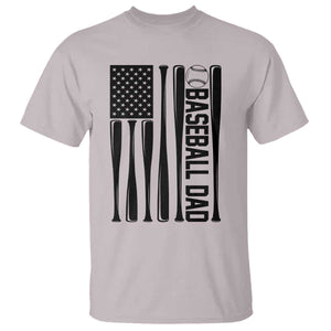 Baseball Dad Patriotic T Shirt USA American Flag Gift TS12 Ice Gray Print Your Wear