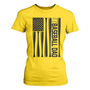 Baseball Dad Patriotic T Shirt For Women USA American Flag Gift TS12 Daisy Print Your Wear