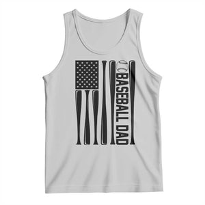 Baseball Dad Patriotic Tank Top USA American Flag Gift TS12 Ash Print Your Wear