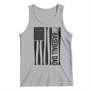 Baseball Dad Patriotic Tank Top USA American Flag Gift TS12 Athletic Heather Print Your Wear