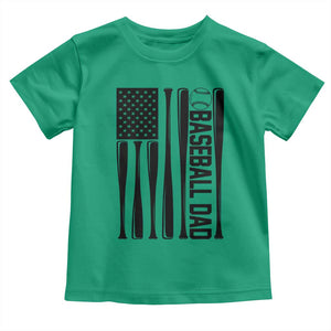 Baseball Dad Patriotic Toddler T Shirt USA American Flag Gift TS12 Irish Green Print Your Wear