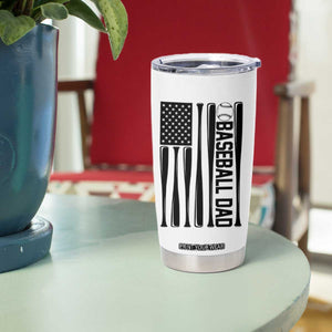 Baseball Dad Patriotic Tumbler Cup USA American Flag Gift TS12 Print Your Wear