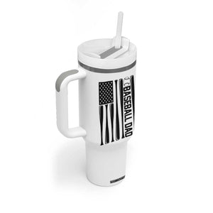 Baseball Dad Patriotic Tumbler With Handle USA American Flag Gift TS12 Print Your Wear