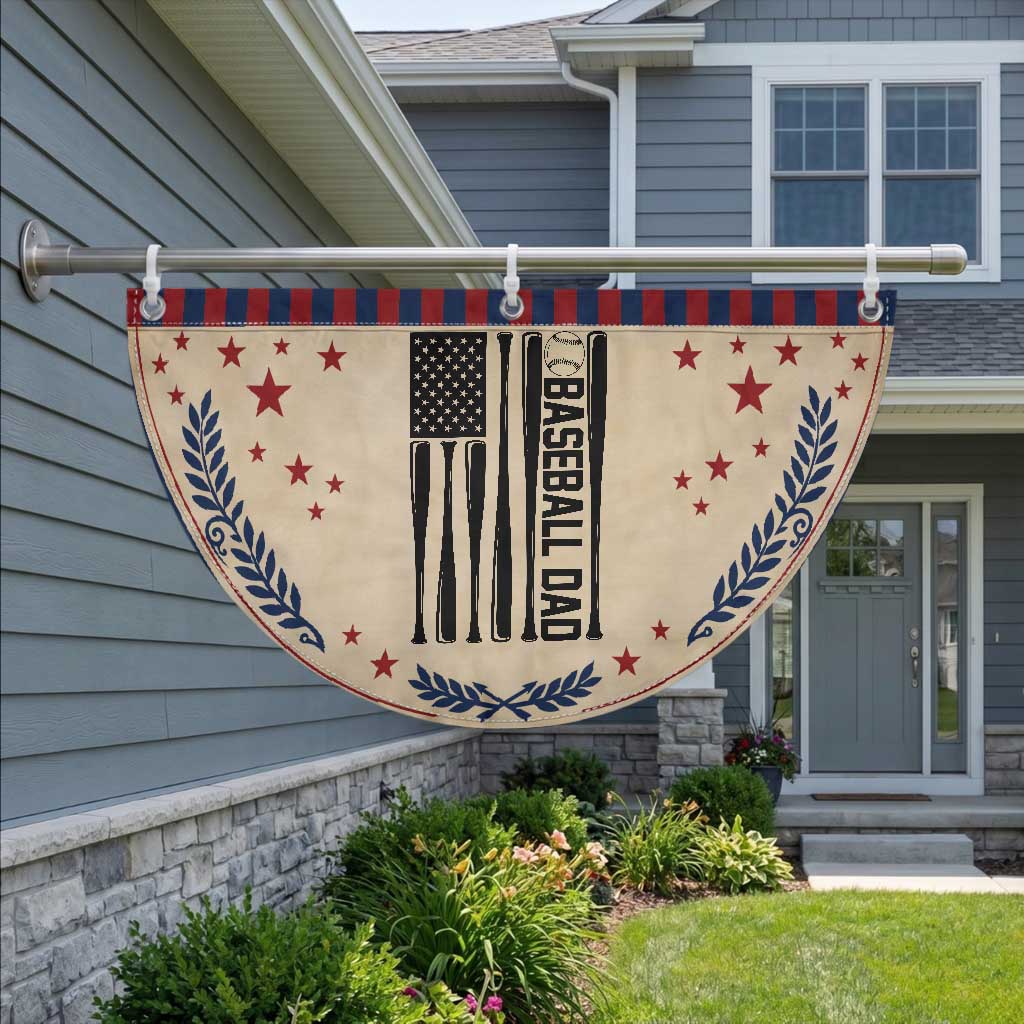 Baseball Dad Patriotic Fan Flag USA American Flag Gift