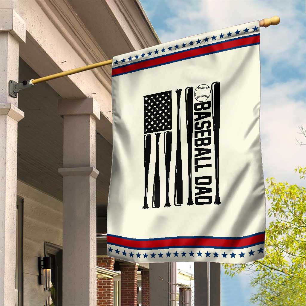 Baseball Dad Patriotic Garden Flag USA American Flag Gift TS12 Modern Beige Red Print Your Wear