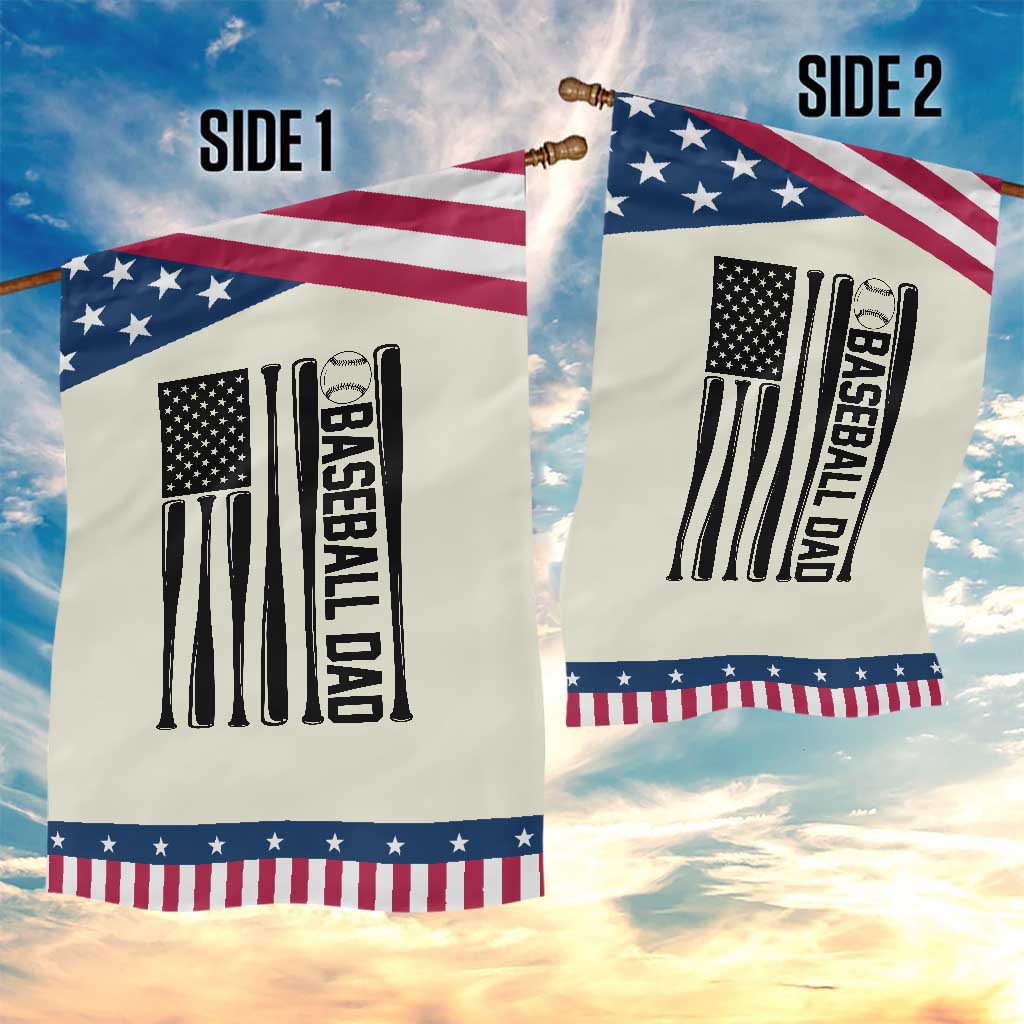 Baseball Dad Patriotic Garden Flag USA American Flag Gift TS12 Print Your Wear