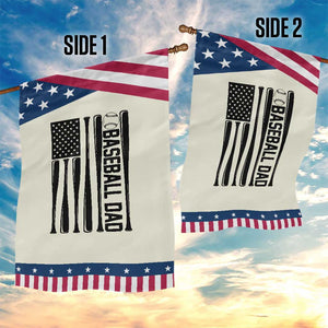 Baseball Dad Patriotic Garden Flag USA American Flag Gift TS12 Print Your Wear