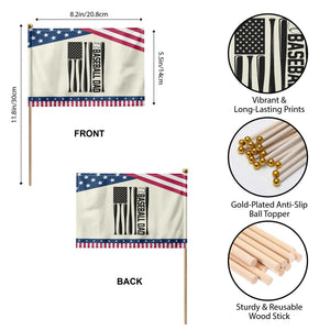 Baseball Dad Patriotic Patriotic Handheld Flag USA American Flag Gift TS12 Print Your Wear