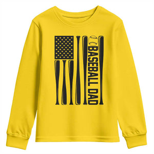 Baseball Dad Patriotic Youth Sweatshirt USA American Flag Gift TS12 Daisy Print Your Wear