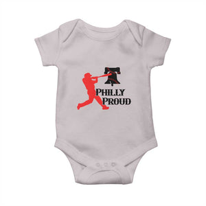 Baseball Lover Baby Onesie Vintage Liberty Bell Philly Proud TS12 Ice Gray Print Your Wear