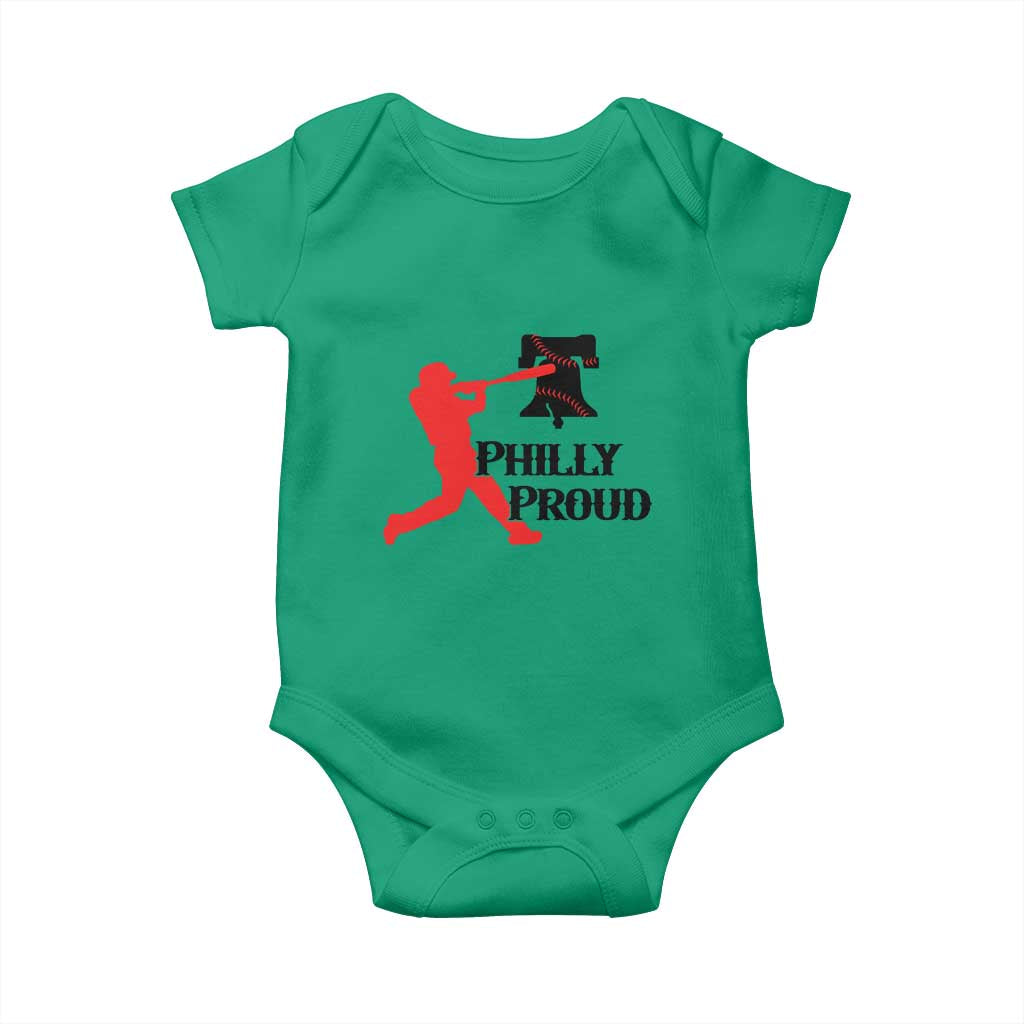 Baseball Lover Baby Onesie Vintage Liberty Bell Philly Proud TS12 Irish Green Print Your Wear