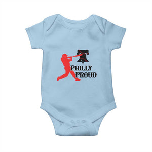 Baseball Lover Baby Onesie Vintage Liberty Bell Philly Proud TS12 Light Blue Print Your Wear