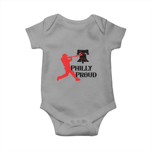 Baseball Lover Baby Onesie Vintage Liberty Bell Philly Proud TS12 Sport Gray Print Your Wear