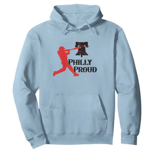 Baseball Lover Hoodie Vintage Liberty Bell Philly Proud TS12 Light Blue Print Your Wear