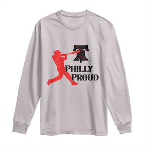 Baseball Lover Long Sleeve Shirt Vintage Liberty Bell Philly Proud TS12 Ice Gray Print Your Wear